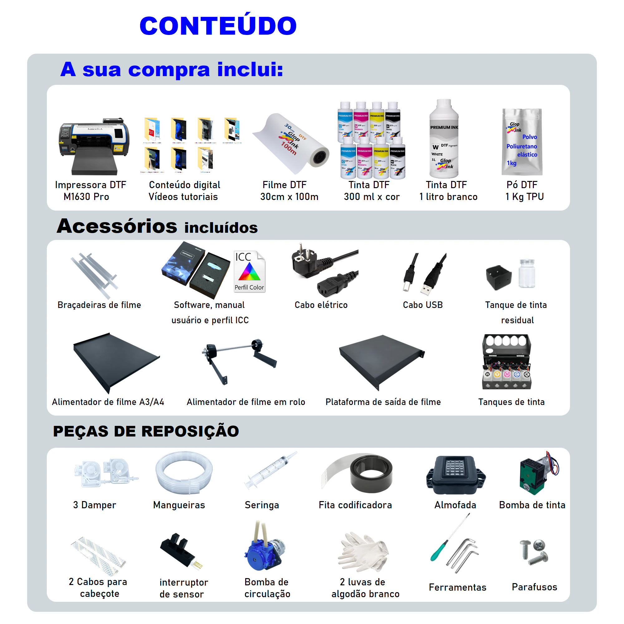 Contenido de la impressora DTF Lancelot